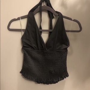 grey halter top